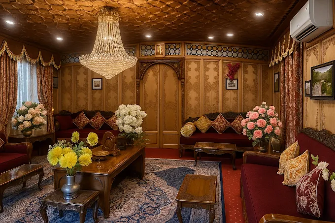 Sunset over Dal Lake